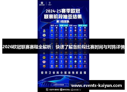 2026欧冠联赛赛程全解析:快速了解各阶段比赛时间与对阵详情 2026欧冠联赛赛程全解析:快速了解各阶段比赛时间与对阵详情